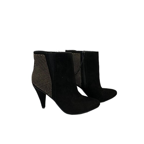 Forever 21 Women's Black & Gold Ankle Booties - Picture 3 of 8